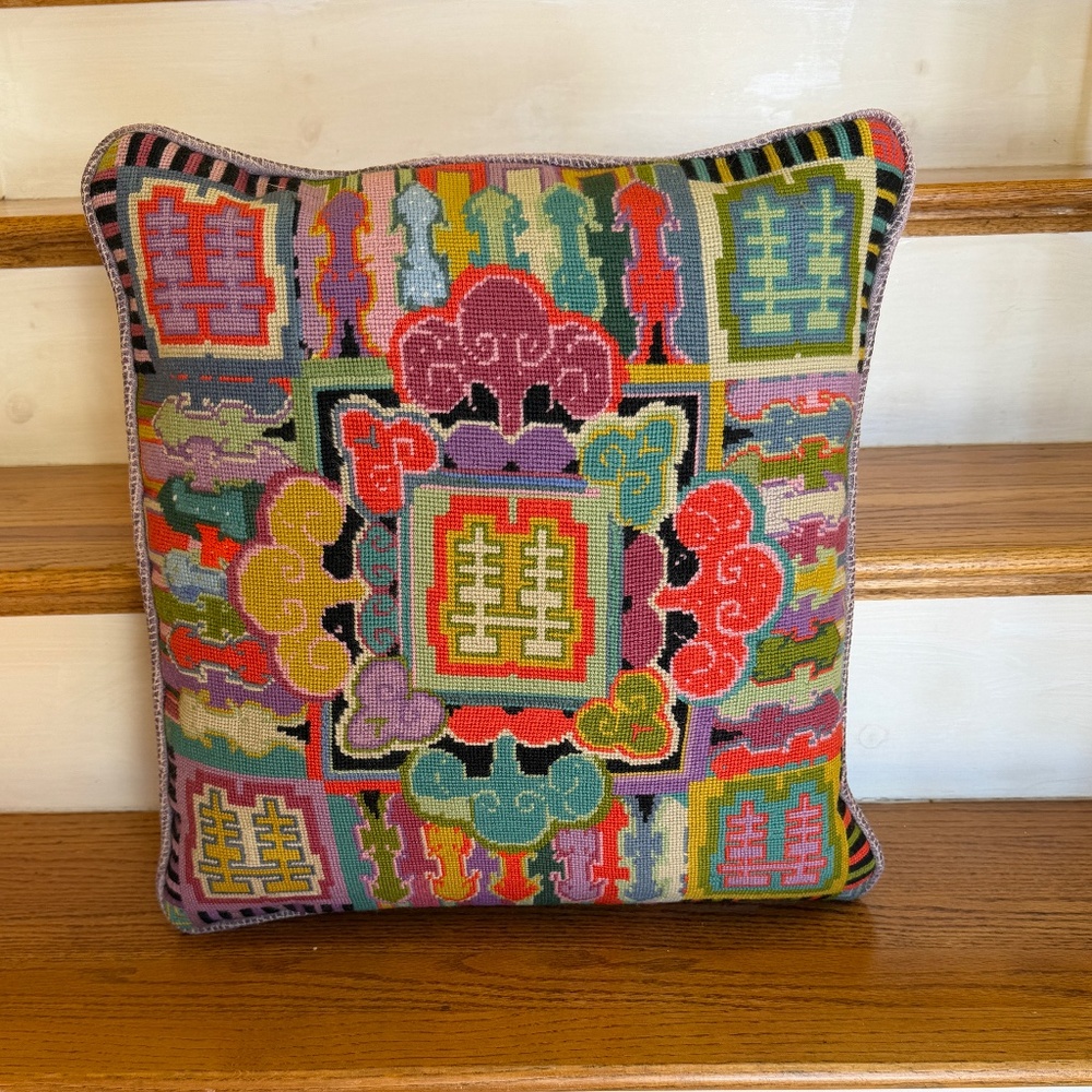 17" Needlepoint pillow